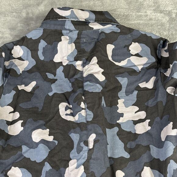 Banana Republic Jacket Womens Small Blue Gray Camo Ripstop Military S/124084-00 - Picture 14 of 15